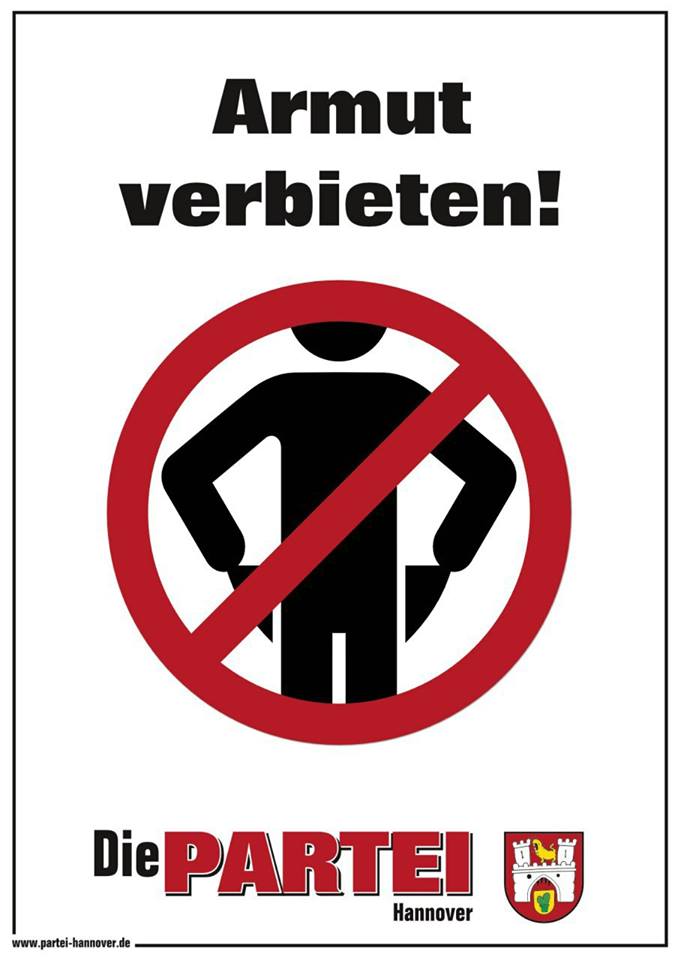 Armut verbieten Plakat