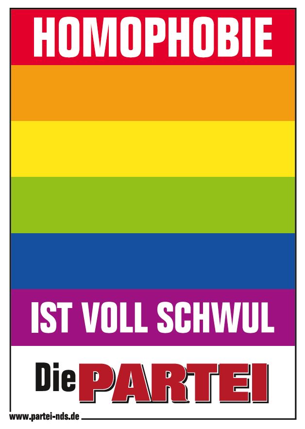 Homophobie-Plakat